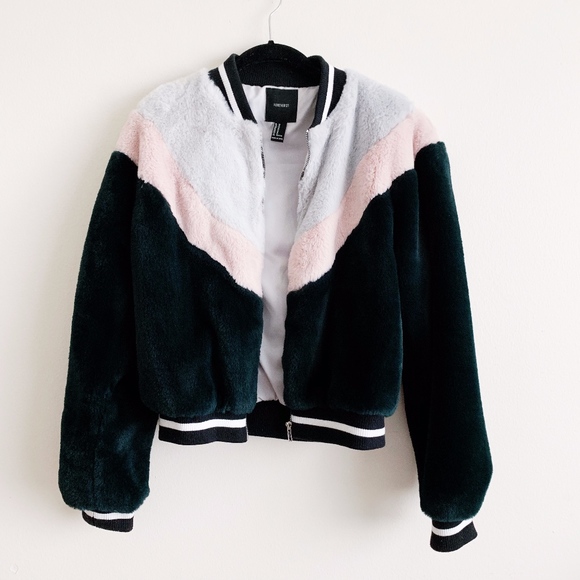 Forever 21 Jackets & Blazers - F21 Furry Bomber Coat